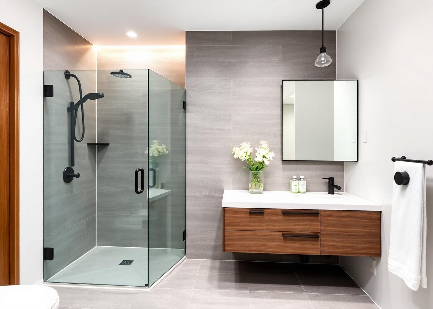 Primary bathroom rebuild after renovation